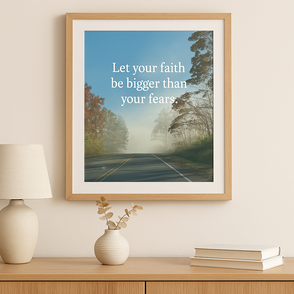 “Let Your Faith Be Bigger Than Your Fears” – Digital Wall Art Download
