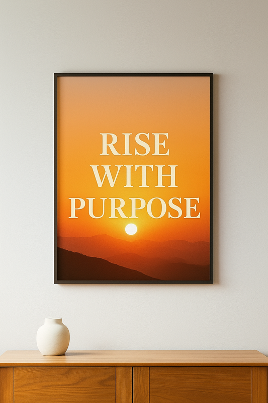 Rise With Purpose – Inspirational Wall Art Printable